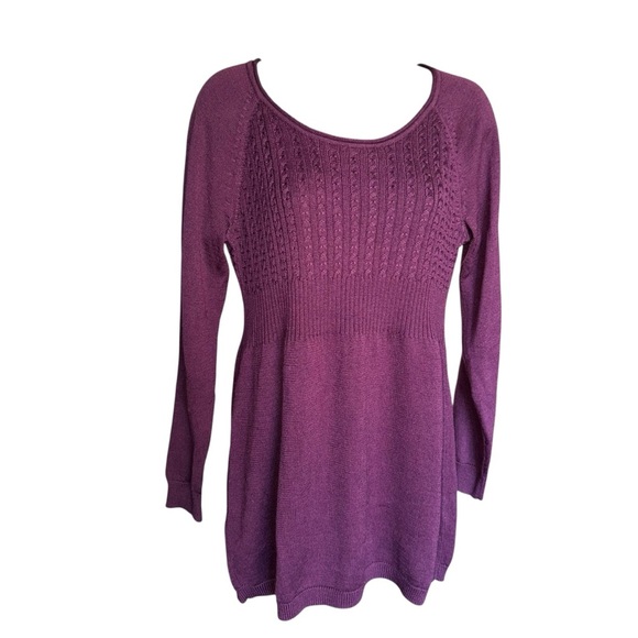 Calvin Klein Sweaters - Calvin Klein Plum Wool Blend Sweater PL Petite Long Knit Cozy Fall Winter